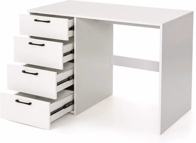 Havendro 4 Drawer Compact Computer Writing Workstation Desk in White – 1