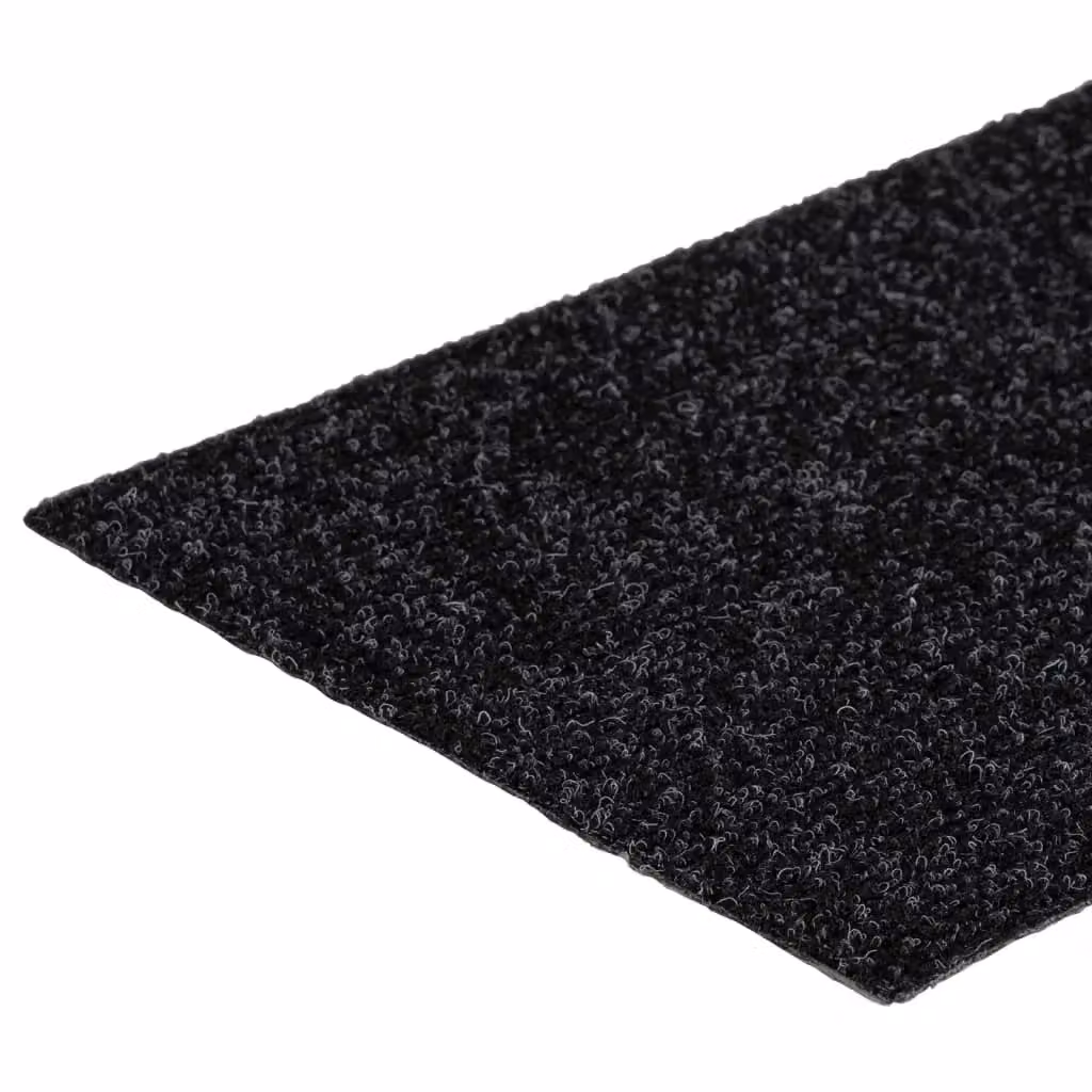 Berkfield Home Self-adhesive Rectangular Stair Mats, 15 Pieces, Black, W: 76 cm, D: 20 cm – 3