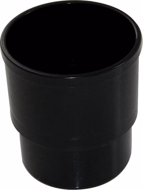 FloPlast Deepflow/Hi-Cap PVC Downpipe Socket, 80mm, Black
