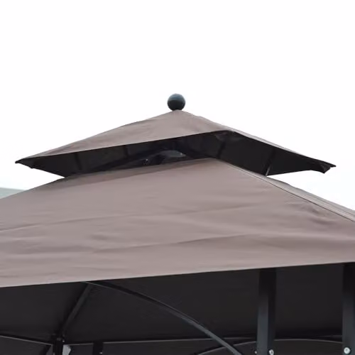 Outsunny BBQ Tent Canopy Gazebo in Brown, W: 250 cm, D: 150 cm, H: 255 cm – 6