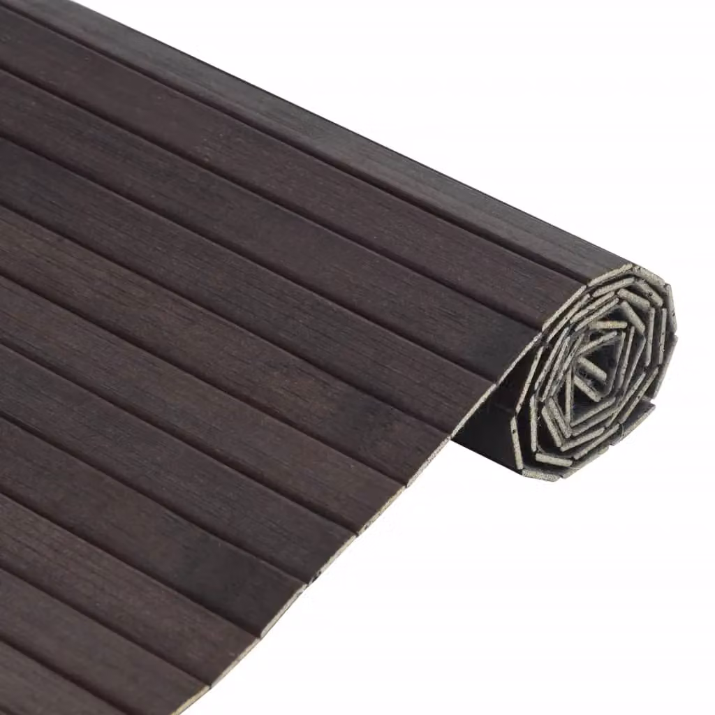 Berkfield Home Rectangular Bamboo Rug in Dark Brown, W: 70 cm, L: 300 cm – 2