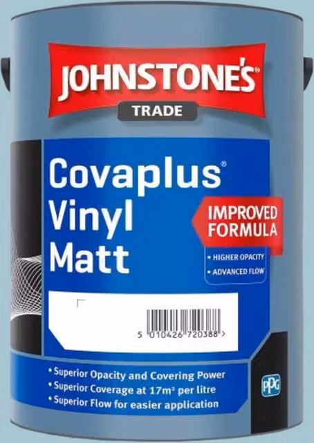 Johnstone's Covaplus Matt Dispersion Paint in New Duck Egg, 5 l