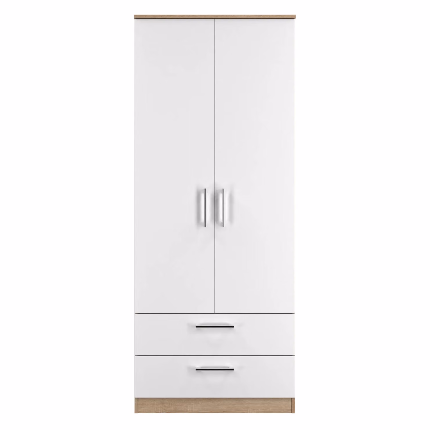Ready Assembled 2 U Cornwall White 2 Door 2 Drawer Wardrobe – 2