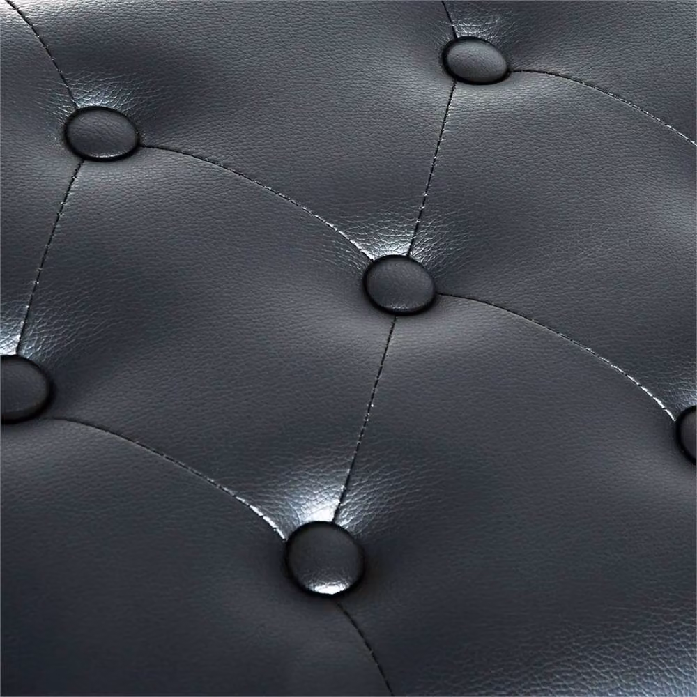 Nordara Height Adjustable Faux Leather Piano Stool in Black, W/D/H: 70 x 50 x 35-55 cm – 8
