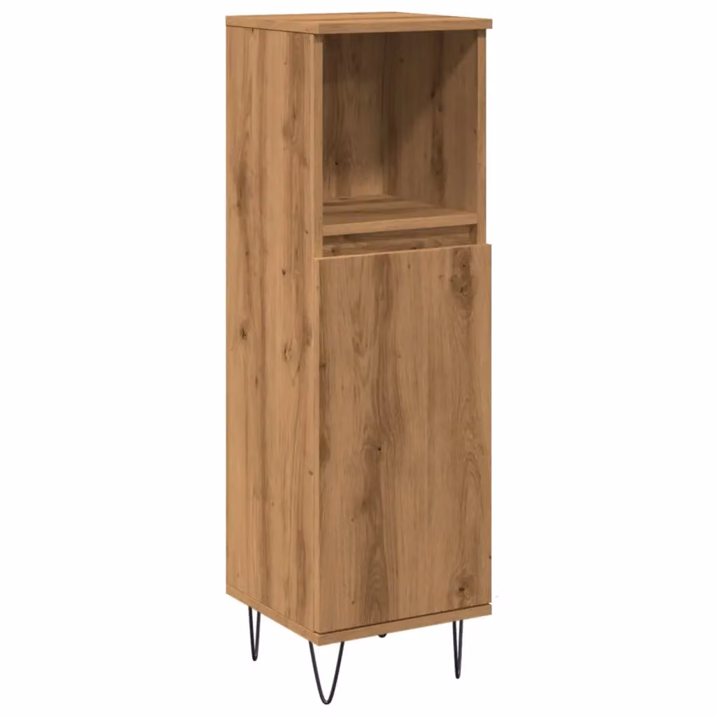 Berkfield Home Artisan Oak Bathroom Cabinet, Brown, W/D/H: 30 x 30 x 100 cm – 2