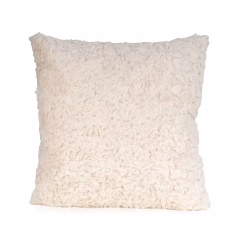 Madison & Mayfair Cream Faux Fur Square Cushion, W/D/H: 45 x 45 x 45 cm – 1
