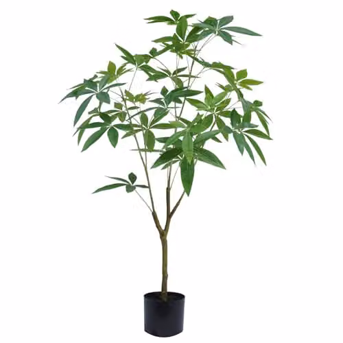 Botanik Realistic Artificial Money Tree Pachira Faux Plant, Green, H 120 cm x W 70 cm x D 70 cm – 3