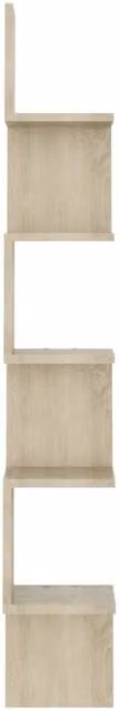 Berkfield Home Wall Mounted Corner Shelf in Sonoma Oak, W/D/H: 20 x 20 x 127.5 cm – 1