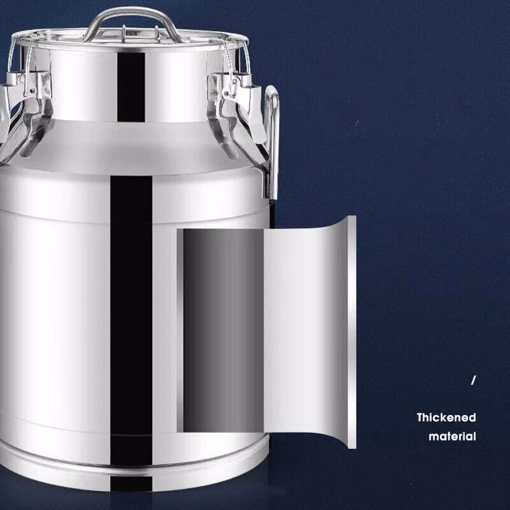 FORGEVIO 35L Large Stainless Steel Milk Can with Clamp in Silver – 3