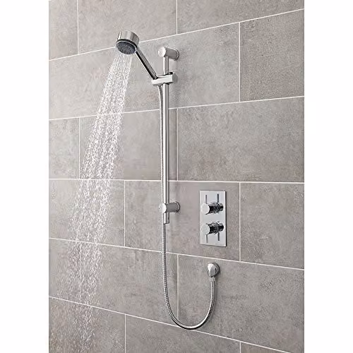 NUIE A3040 Modern Bathroom Round Slide Rail Kit in Chrome, 6 Piece Set – 2