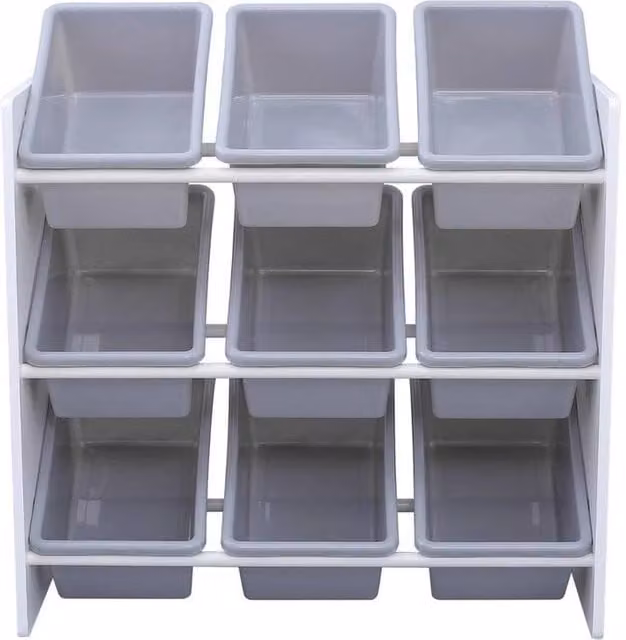 SPETLEK Storage Unit with 9 Removable Grey Baskets – 1