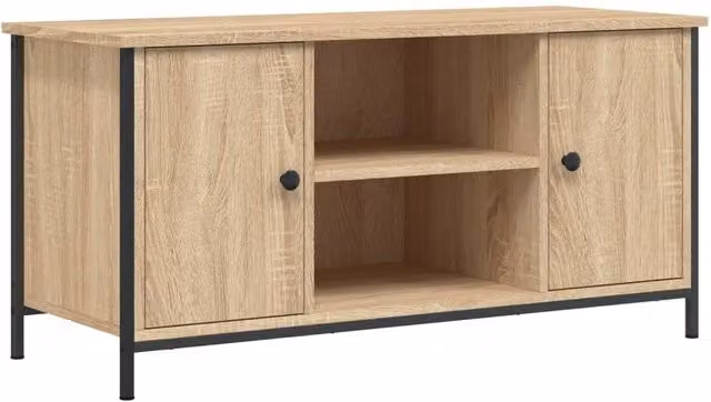 Berkfield Home TV Cabinet in Sonoma Oak, Brown, W/D/H: 100 x 40 x 50 cm – 1