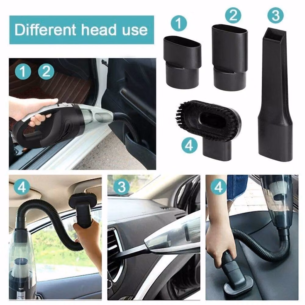 VOGREX Cordless Rechargeable Wet and Dry Handheld Car Vacuum in Black with HEPA Washable Filter – 6