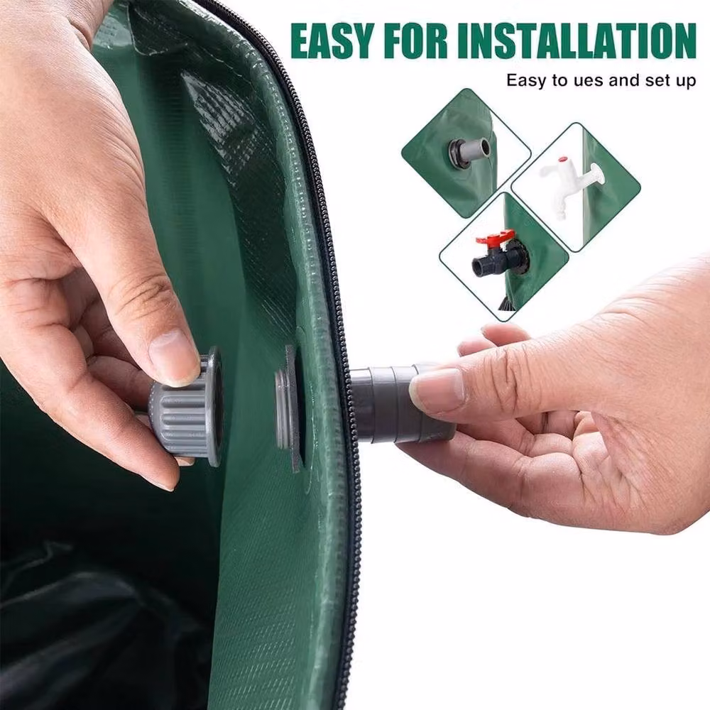 NESTLUNE Green Rainwater Tank Water Butt Container with 50 L Capacity – 5