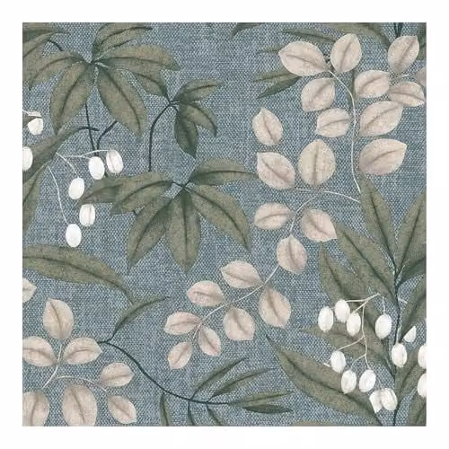 Graham & Brown Superfresco Easy Persephone Duck Egg Blue and White Floral Botanical Wallpaper