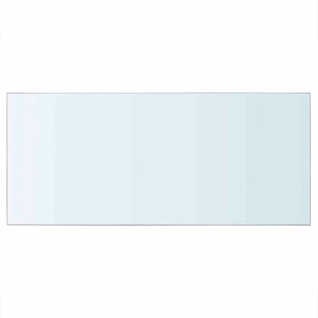 Berkfield Home Transparent Glass Shelf Panel, W: 50 cm, D: 25 cm, H: 1 cm