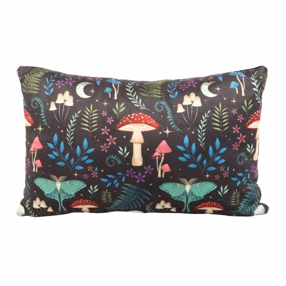 Uniqueful Black Velvet Rectangular Nature Print Cushion, Width: 40 cm – 3