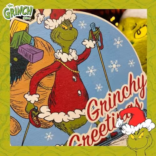 VFM e-Store Grinch 3D Christmas Decoration Ornament in Green and Multicolour, W: 22 cm, H: 21.5 cm – 4