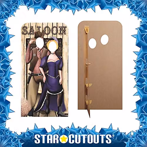 Star Cutouts Multicolour Vintage Wild West Star Stand-in Party Decoration – 2