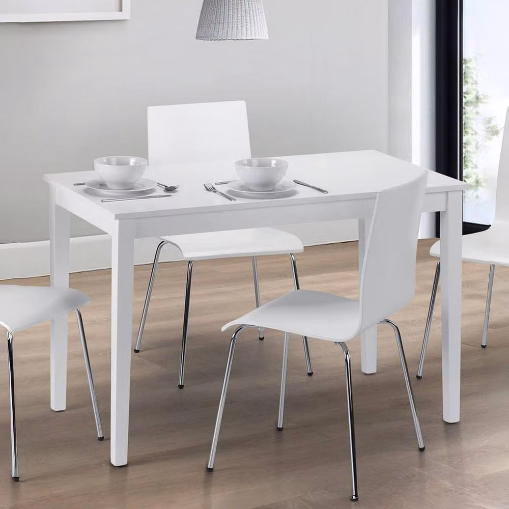 Cheshire Premium Takumi Rectangular Dining Table in Satin White, Width: 114 cm – 2