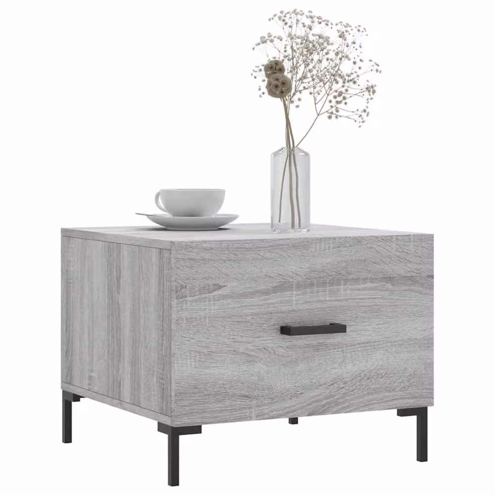 Berkfield Home Modern Square Coffee Table in Grey Sonoma, W/D/H: 50 x 50 x 40 cm – 3
