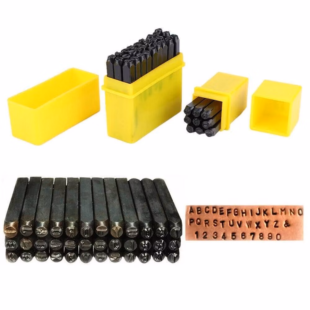 Kelvenix 36-Piece Number and Letter Steel Stamp Punch Set in Black – 3