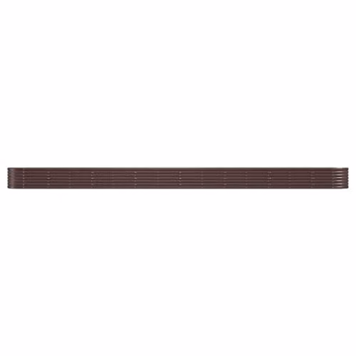 vidaXL Brown Galvanised Steel Garden Raised Bed W: 620 cm, D: 80 cm, H: 36 cm – 2
