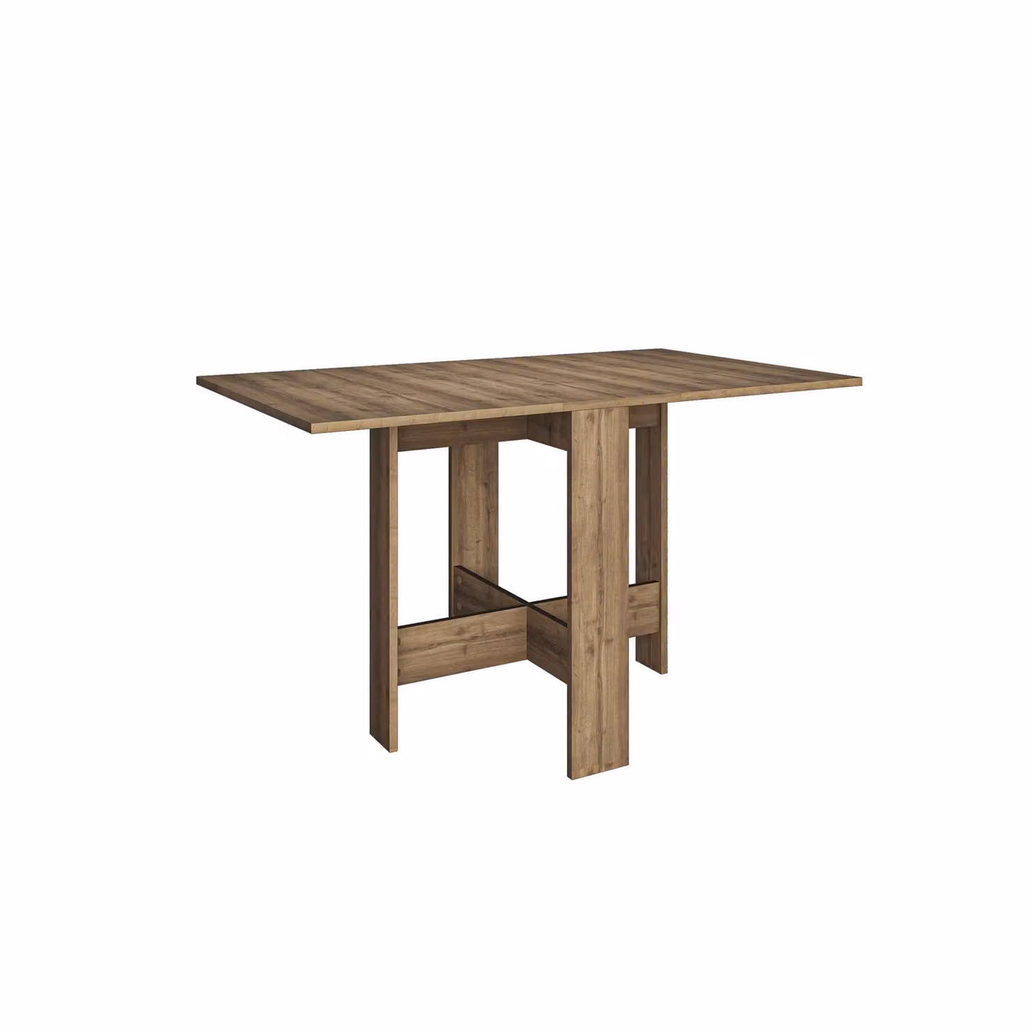 Decortie Artemio Modern Rectangular Extendable Folding Dining Table in Brown, W/D/H: 130 x 76 x 73.4 cm – 2