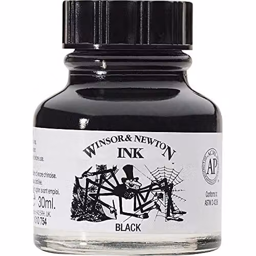 Winsor & Newton Black Indian Drawing Ink, 30 ml – 1