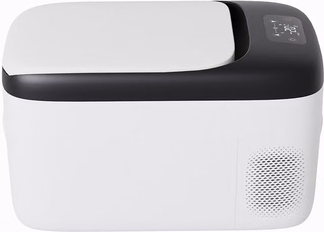 Livingandhome Bluetooth Compressor Car Refrigerator in White and Black, 33.2 cm
