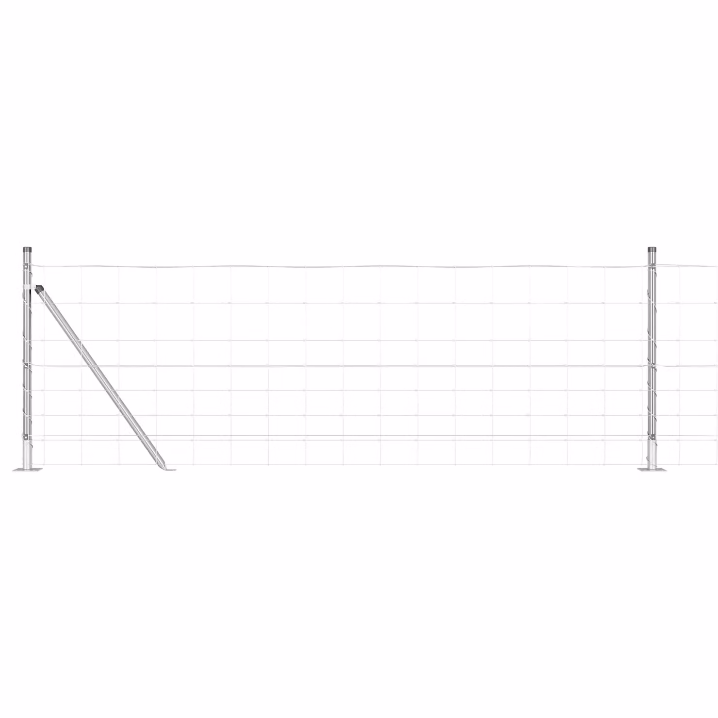 Berkfield Home Field Fence in Silver Galvanised Steel, 0.8 x 50 m – 2