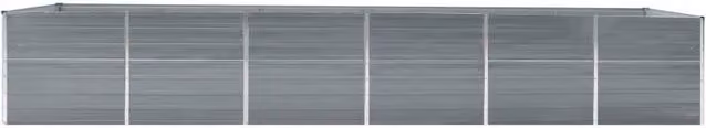 Berkfield Home Garden Galvanised Steel Raised Bed, Grey, W: 480 cm, D: 80 cm, H: 77 cm