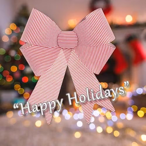 VFM e-Store Candy Stripe Bow Christmas Decoration in Red, W/D/H: 49 x 37 x 13 cm – 5