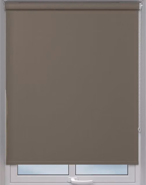 Terrys Made to Measure Semi-Transparent Roller Blind in Grey Plain Plastic