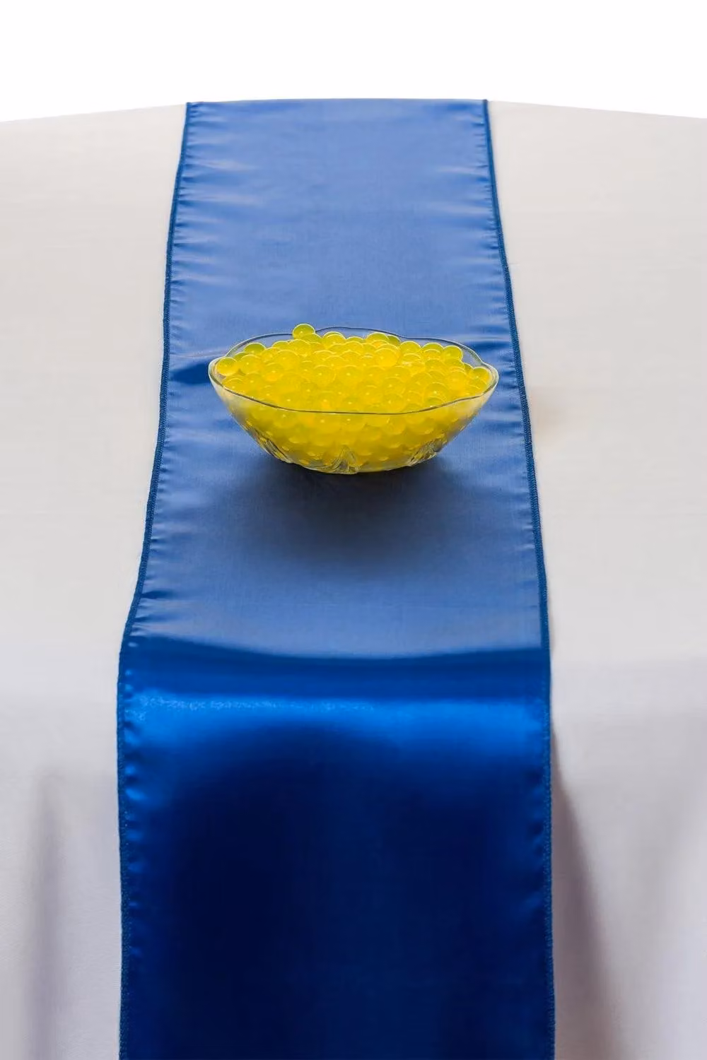 Neel Blue Satin Table Runner in Blue – 4