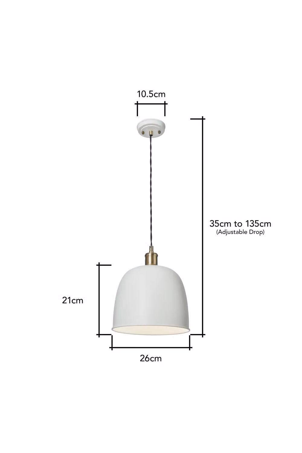BHS Lighting Dale Galley Gold and Brass Dome Pendant Ceiling Light – 3