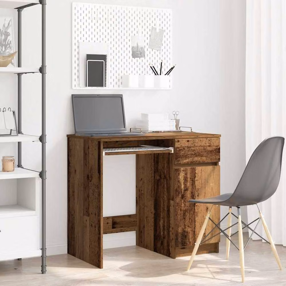 Berkfield Writing Desk in Brown Old Wood, W/D/H: 86 x 49 x 76 cm – 2