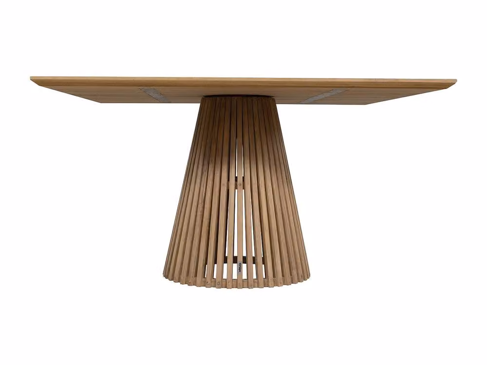 MYLIA TRIANI Teak Garden Dining Table in Light Oak, W: 135 cm, D: 75 cm, H: 75 cm – 2