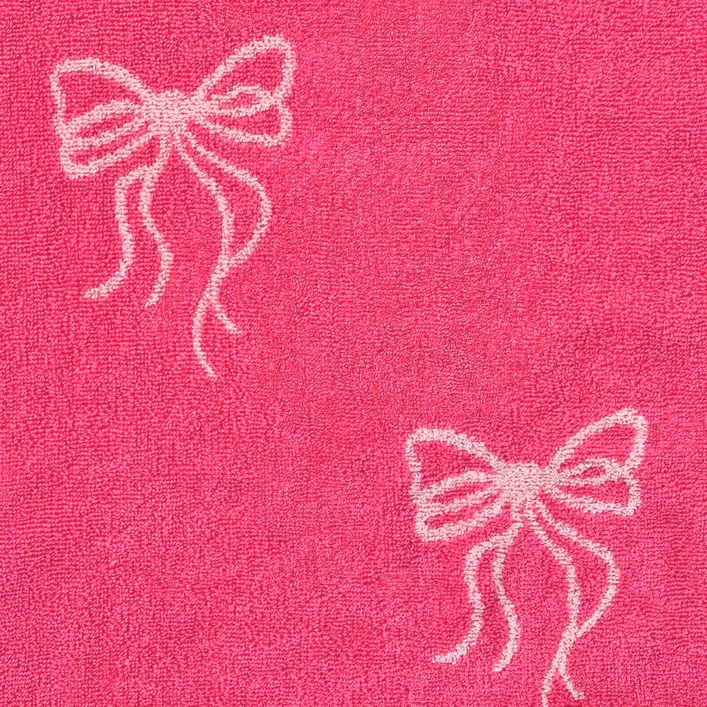 OHS Pink Bow Print Cotton Hand Towel, W: 50 cm x H: 80 cm – 3