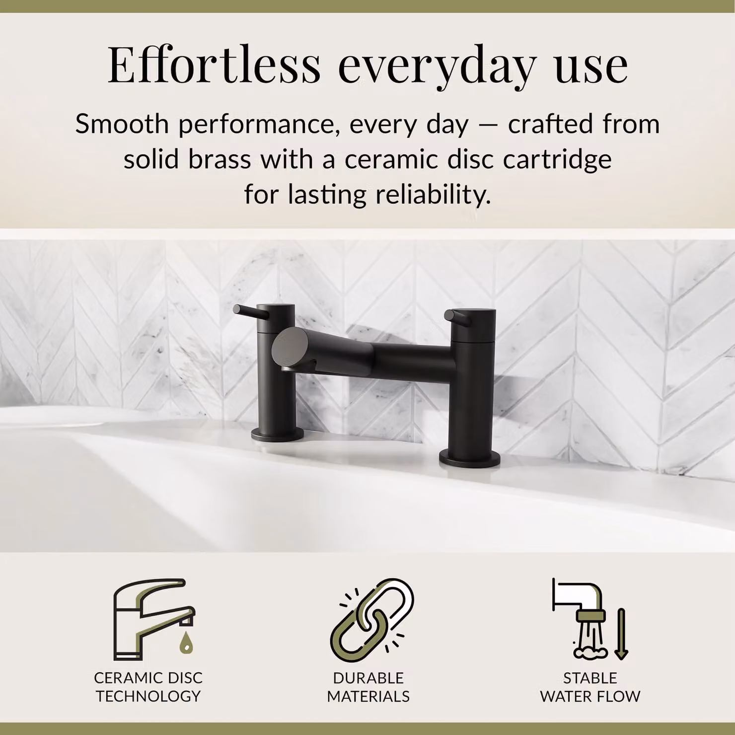 Balterley Deck-Mounted Bath Filler Tap in Matt Black – 2