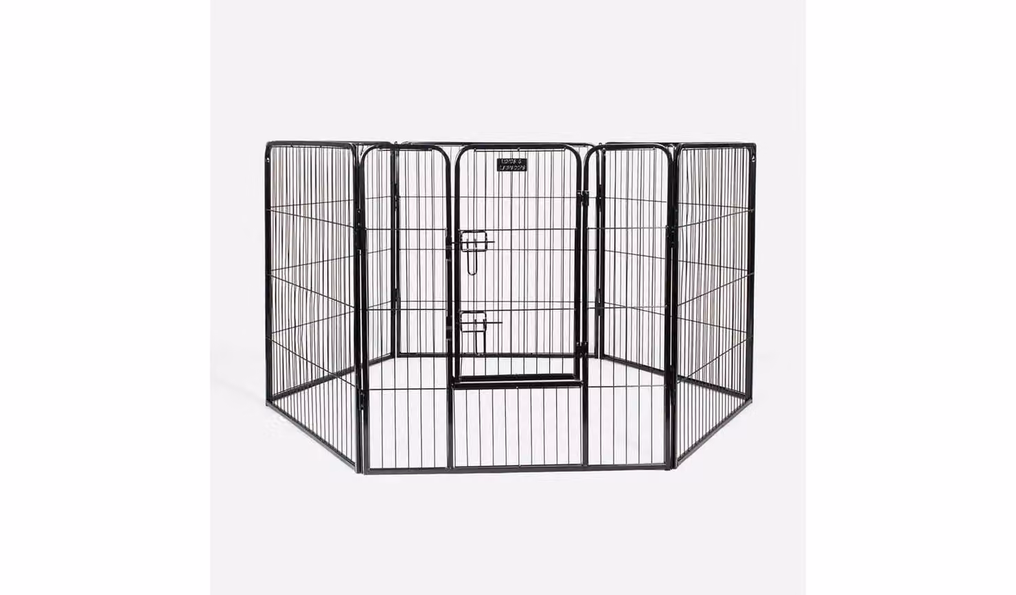 Lords & Labradors Metal Puppy Play Pen in Black, Height: 80 cm