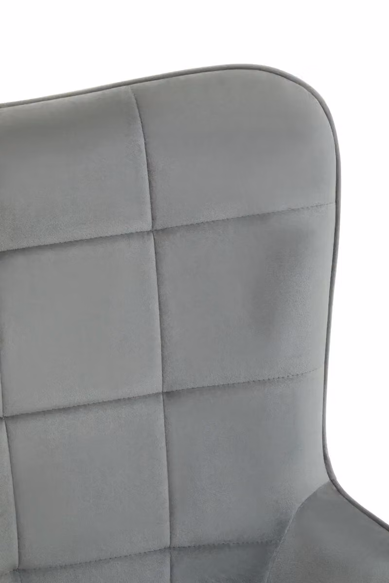 Orsina Grey Velvet Tub Armchair with Gold Metal Legs – 3