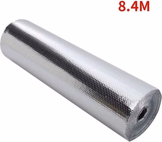 FLAVORA Silver Thick Double Aluminium Bubble Foil, W: 60 cm, L: 840 cm – 1