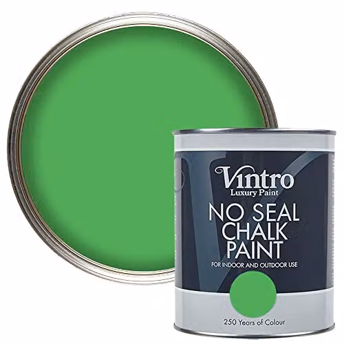 Vintro No Seal Chalk Paint in Rainforest Green, 1 Litre