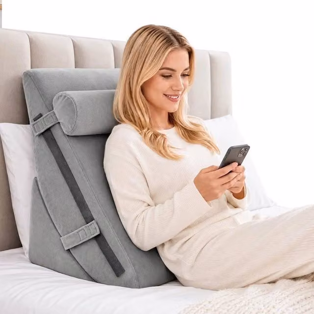 SPETLEK 3 Pack Adjustable Grey Foam Wedge Pillows for Babies – 1