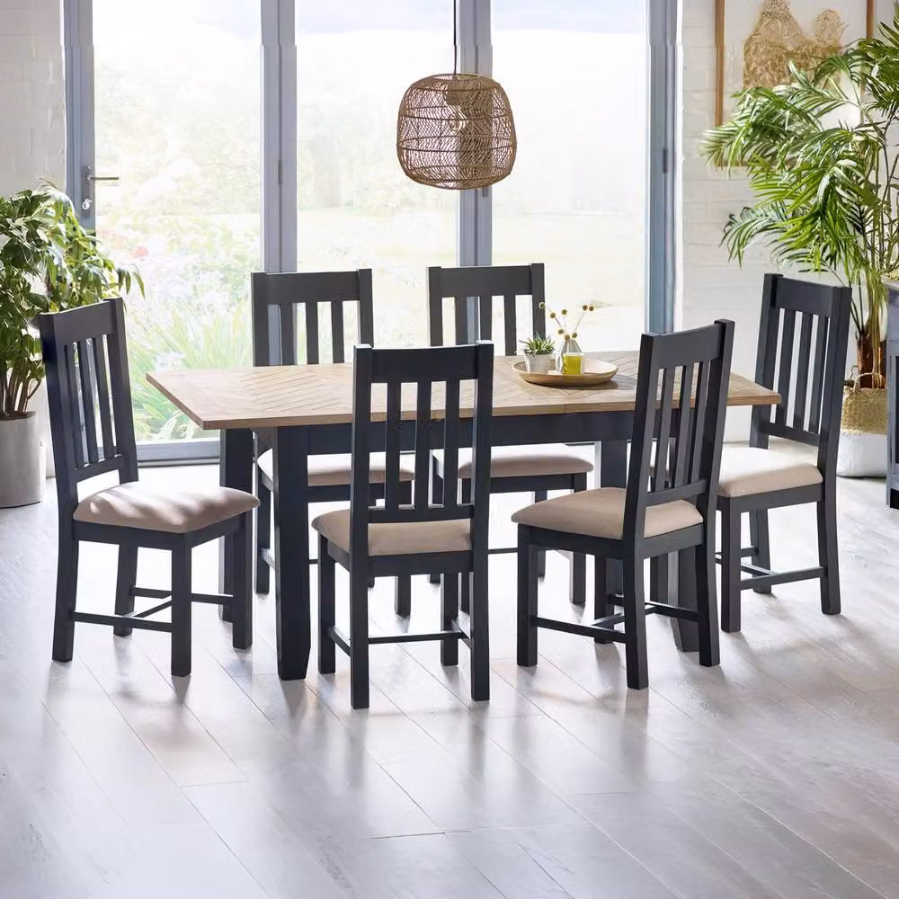 Cheshire Grosvenor Elegant Dark Grey Fabric Dining Chairs - Set of 2 – 4