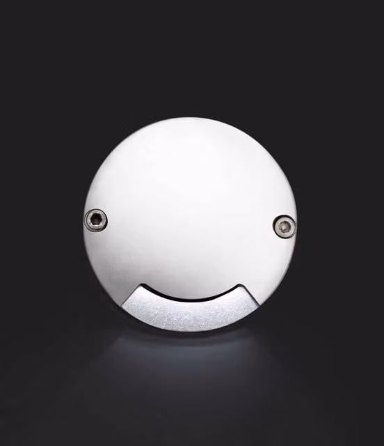 Faro Keenan LED One-Way Outdoor Wall and Floor Bollard Light in Silver Metal