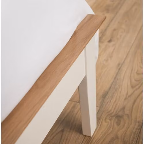 Julian Bowen Salerno Shaker Single Bed in Ivory and Oak – 4