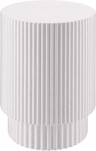 tectake Amira Round Side Table for Indoor and Outdoor Use, Cream/Beige, W/D/H: 38 x 38 x 51 cm – 1
