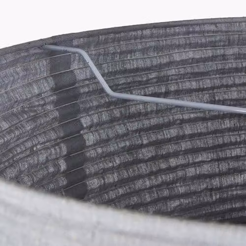 Pacific Lifestyle Boho Fabric Drum Lampshade in Grey, Diameter: 50 cm – 3